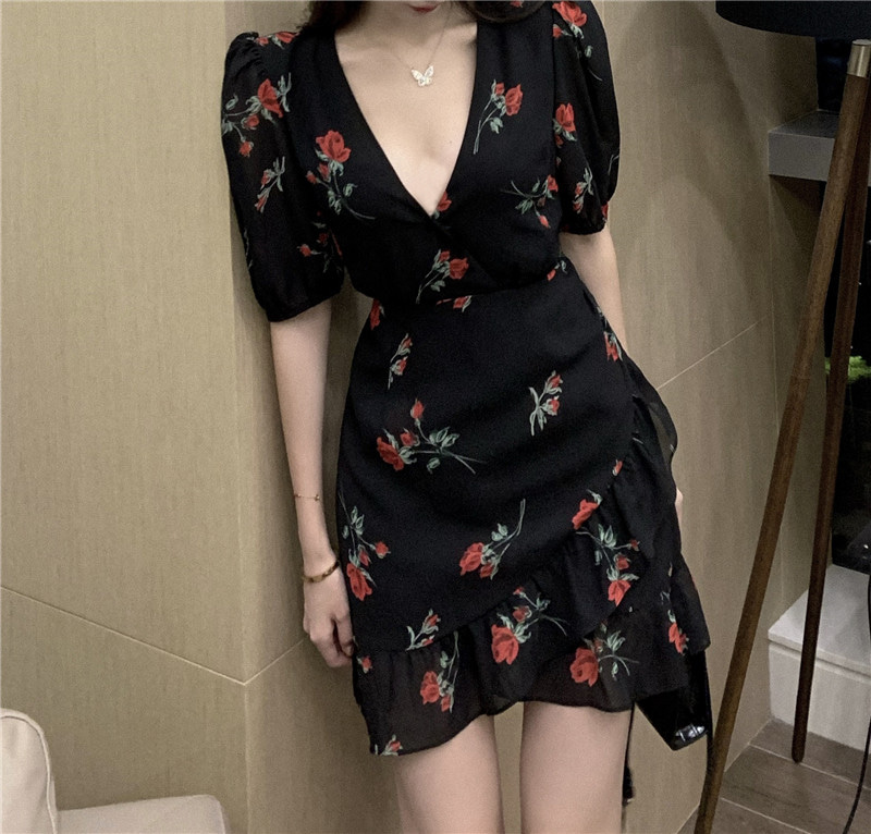 Rose Print Dress